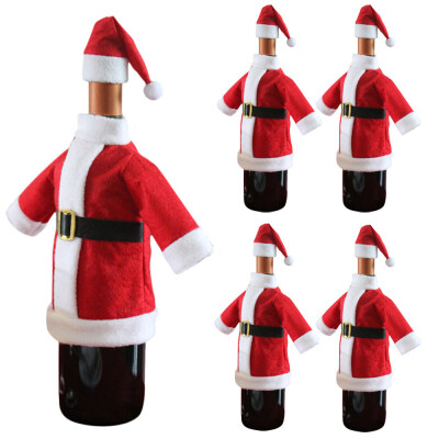 

〖Follure〗5pcs Wine Bottle Cover Bags Decoration Home Party Clothes Hat Christmas