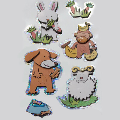 

SXC-4 Laser Flash Child Sticker With Sticker Transparent Child Laser Sticker