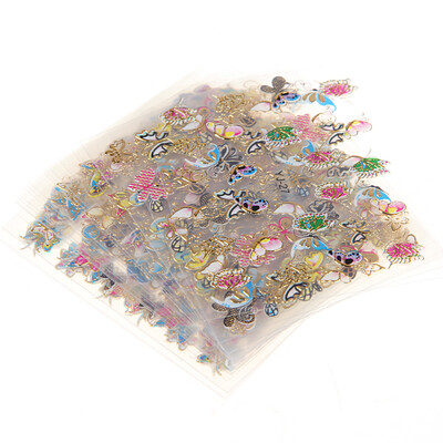 

24pcs Butterfly Animal Pattern for Stamping 3D Charms Bronzing Nail Sticker