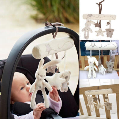 

Baby-car Rabbit Bear Star Music Hanging Bed Bell Safety Seat Hanger Plush Toys