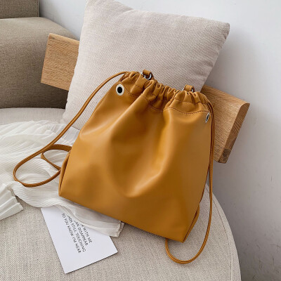 

Sunset retro-water bucket single-shoulder small bag womens 2019 Korean slant-style bag fashion 100-lap one-shoulder bag