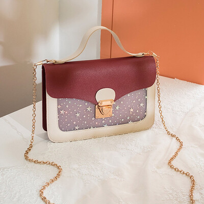 

Tailored Fashion Lady Shoulders Small Backpack Sequin Purse Mobile Phone Messenger Bag