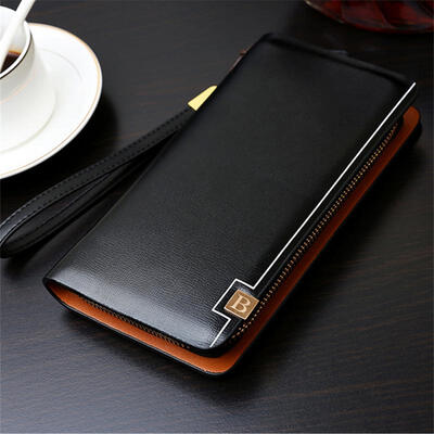 

Direct Fashion Retro Design Crazy Horse Leather Handmade Men Wallets Large Capacity Wear Long Section Coin Purse