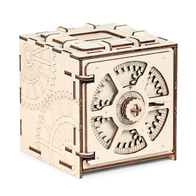 

Cipher Code Deposit Box Mechanical Wooden Model 3D Puzzle Educational Toys