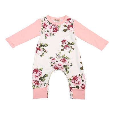 

Newborn Kids Baby Girls Bodysuit Floral Romper Jumpsuit Clothes Outfits 0-24M