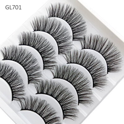 

5 pairs natural false eyelashes fake lashes long makeup 3d mink lashes eyelash extension mink eyelashes for eyes beauty