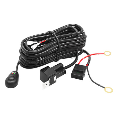 

For Off-road Light Light Bar 8FT Wiring Harness with Switch & Relay