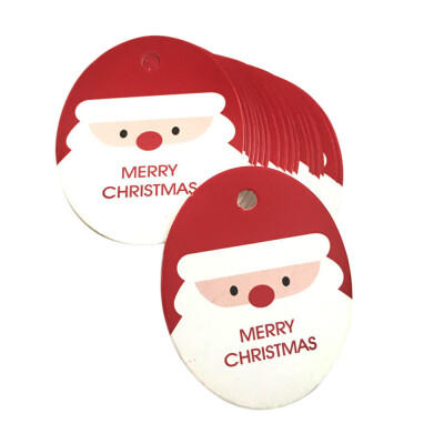 

Toponeto 50Pcs Santa Claus Christmas Tag Candy Bag Decoration Gift Hang Tags