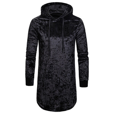 

Toponeto New Style For Men In Autumn And Winter Fashion Golden Velvet Mid-Long Hat Top