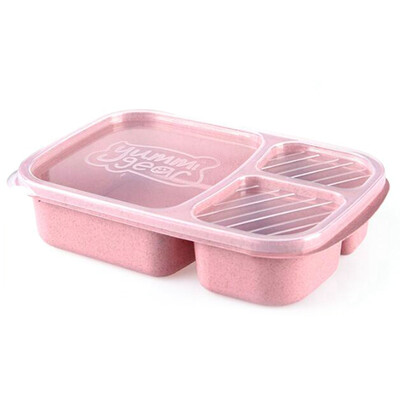 

Wheat Non-pollution Microwave Bento Lunch Box Picnic Food Container Storage Box