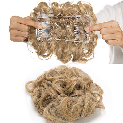 

Scrunchy Updo Combs Clip in Bun Claw Jaw on Donut Hairpiece Drawstring Wrap Around Straight Messy Wavy Chignons