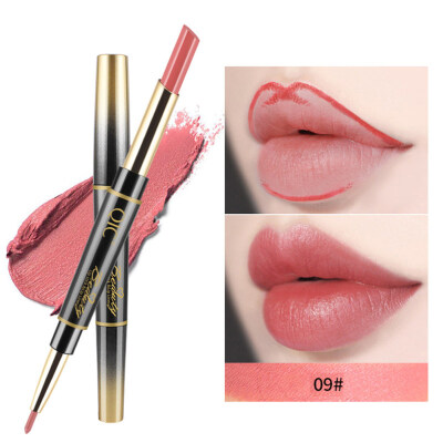 

2 in 1 Makeup Lipstick Lip Liner Pencil Waterproof Long Lasting Beauty Matte Pen