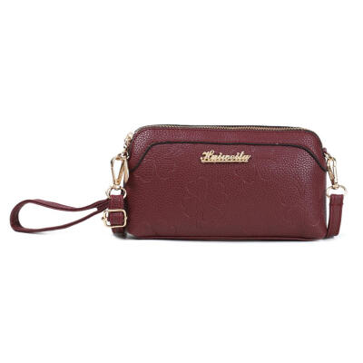 

Solid Color Clutch Shoulder Messenger Handbags Women Leather Crossbody Bags