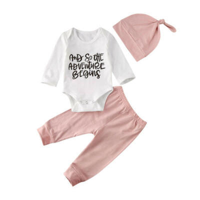 

Newborn Baby Girls Clothes Romper Jumpsuit Pants Leggings Hat Winter Outfits Set