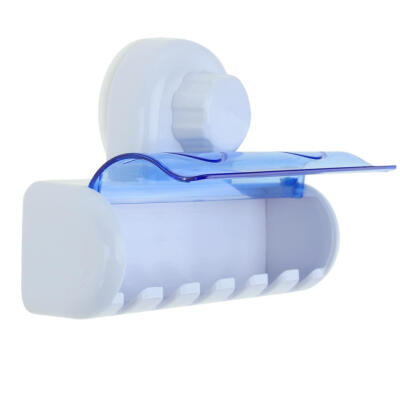 

6 Racks Suction Cup Dust-proof Toothbrush Holder Bathroom Wall Storage Hook