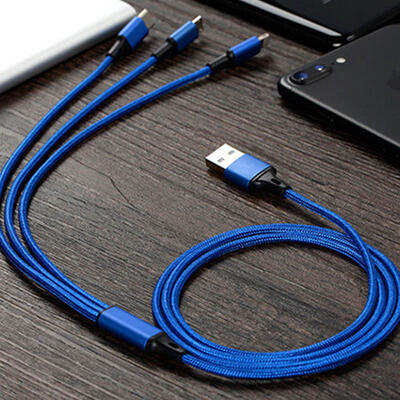 

3 IN 1 Type C 8Pin Micro USB Cable For IPhone 8 X 7 6 6S Plus IOS 10 9 8 Samsung Nokia USB Fast Charging Cables Cord