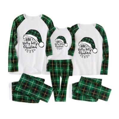 

Christmas Family Matching Striped Sleepwear Outfits Cotton Pajamas Set XMAS Gift
