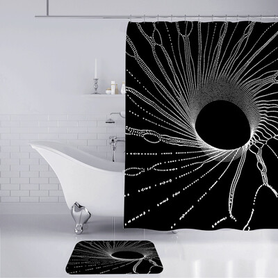 

Toponeto New Waterproof Shower Curtain with 12 Hooks 3D Printed Bathroom Polyester
