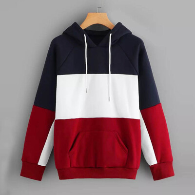 

Starmoon Fashion Womens Hoodie Jumper Long Sleeve Splice Sweatshirt Pullover Tops