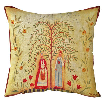 

Pastoral Style Printed Throw Pillow Case Sofa Car Waist Cushion Cover