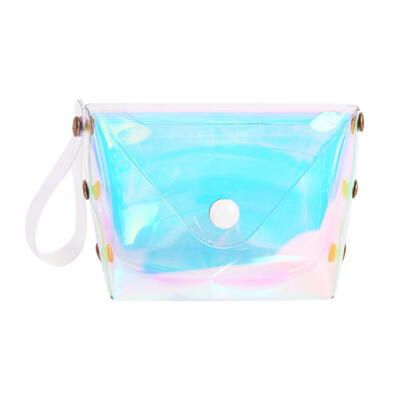 

Waterproof Women Laser Wallet Cosmetics Storage Bags Square Makeup Purse