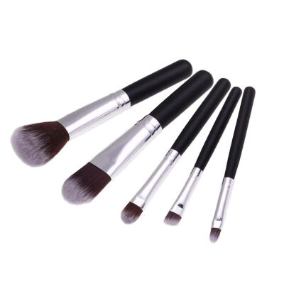 

5PcsSet Wood Handle Foundation Blusher Eyeshadow Women Beauty Makeup Brushes