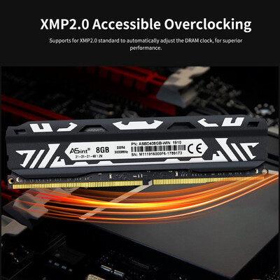 

ASint LO-DDR4-2666-8GB DDR4 2666MHz Desktop Memory High Performance PC RAM 8-layer PCB XMP20 with High Thermal Conductivity Heat