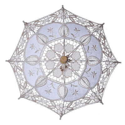 

Handmade Cotton Vintage Style Lady Parasol Sun Umbrella Lace Bridal Wedding Umbrella