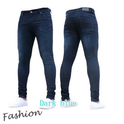 

Fashion Mens Biker Ripped Skinny Jeans Casual Trousers Slim Fit Denim Pants
