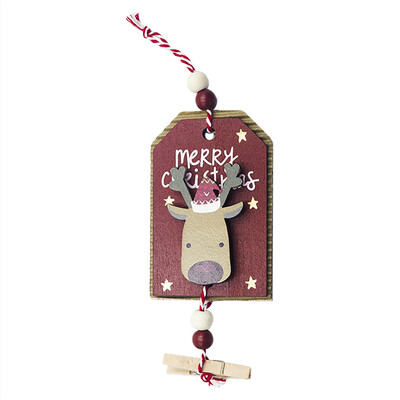 

Tailored Christmas Wooden Painted Santa Claus Pendant Christmas Tree Hanging Ornamen