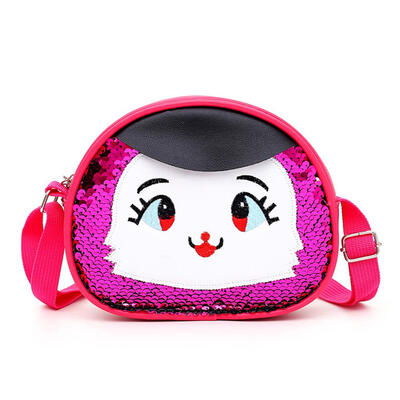 

Cute Cartoon Print Bag Girls Kids Sequins Shoulder Messenger Leather Bags