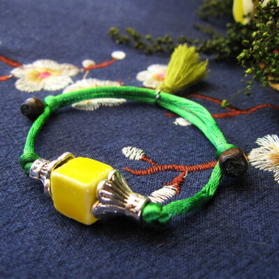 

Candy Color Ceramics Chain Link Bracelets Jewelry Bracelets & Bangles Bracelets Women Bohemian Alloy Square