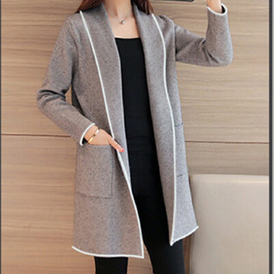 

Roseonmyhand Womens Winter Loose Wild Elegant Windbreaker Sweater Coat Cardigan