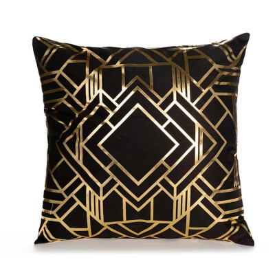 

45X45Cm Christmas Gilding Black Pillowcase Sofa Fashion Cushion Cover Decoration Car Soft Pillowcase Home Decoration