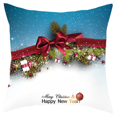 

Tailored Merry Christmas Short Plush Pillowcase Sofa Pad Set Home Decoration 18x18 Inch