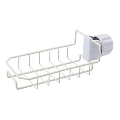 

Kitchen Bathroom Stainless Steel Holder Sponge Sink Caddy Brush Soap Drainer Rack Tool