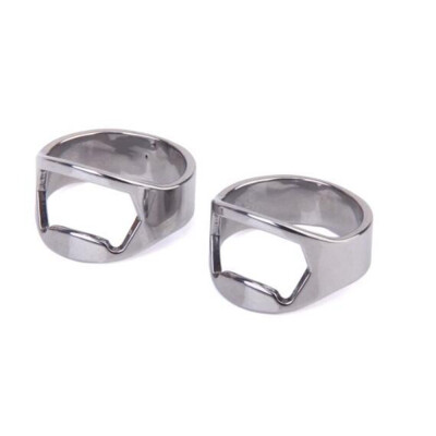 

2 Pcs Stainless Steel Finger Ring Bottle Opener