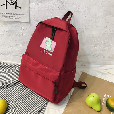 

Tailored Fashion Women Nylon Solid Color Capacity Student Backpack Travel Couple Bag