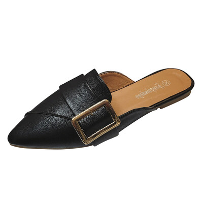 

Rose Womens Fashion Casual Soft Pointed Toe Flat Heel Loafers Single Shoes Slippers