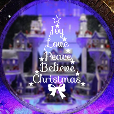 

Tailored Creative Merry Christmas Art Wall Sticker Window Wall Sticker Home Decor