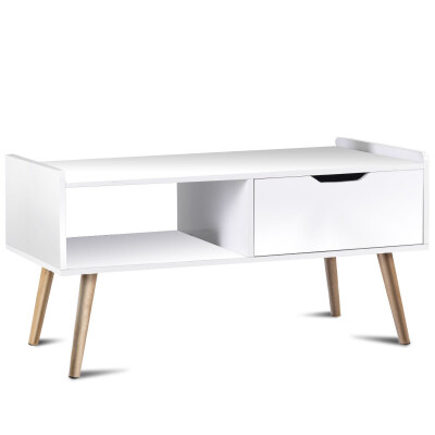 

Modern Coffee Table Side End Table Cabinet w Drawers