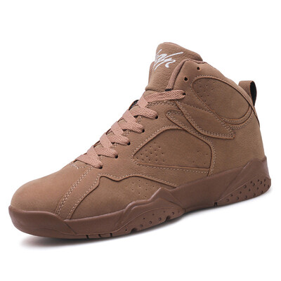 

Autumn&winter cross-border foreign trade mens shoes Korean version of the trend of sports shoes mens high-top leather casual running shoes basketball shoes