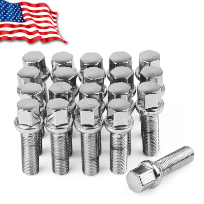 

20 Extend 14x15 Lug Bolt Nuts 40mm Shank Ball Seat for Audi VW Mercedes Benz