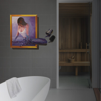 

〖Follure〗3D Halloween Horror Decor Vivid Ghost Bat Scary Wall Sticker Decal Removable