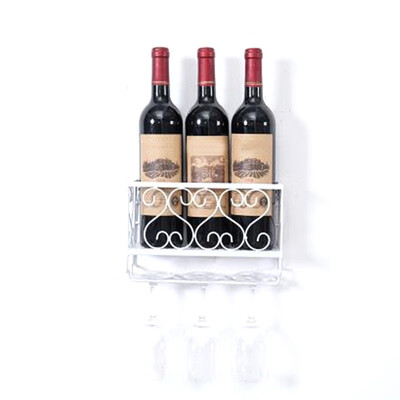 

Retro Wall Mount Hanging Wine Shelves Rack Organizer Storage Home Bar Decoration