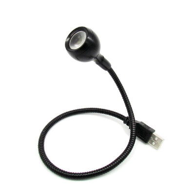

DC3-5V 3W LED Orange Light Silver USB Lamp Laptop Desk Lamp Flexible Goose-neck Reading Light for ReadingStudyingWorkingBedroom