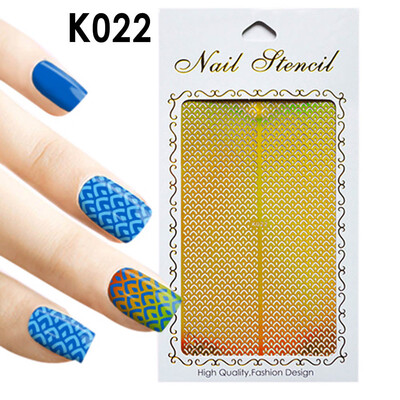 

Toponeto 1Pc Irregular Hollow Nail Art Vinyls Stencil Stickers Manicure