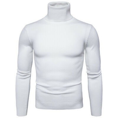 

New Mens Cashmere Sweatshirt Turtleneck T-Shirt Jumper Pullover Knitwear Sweater