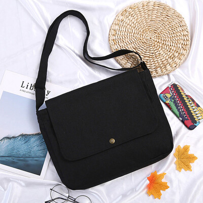

Tailored Unisex Canvas Messenger Bags Shopping Bag Travel Large Capacity Crossbody Bags