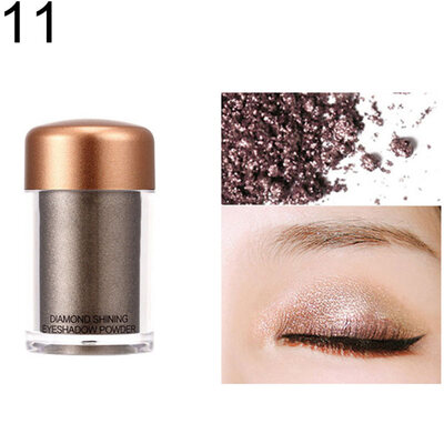 

12 Colors Shiny Eyeshadow Powder Glitter Pigment Makeup Brightening Highlighter